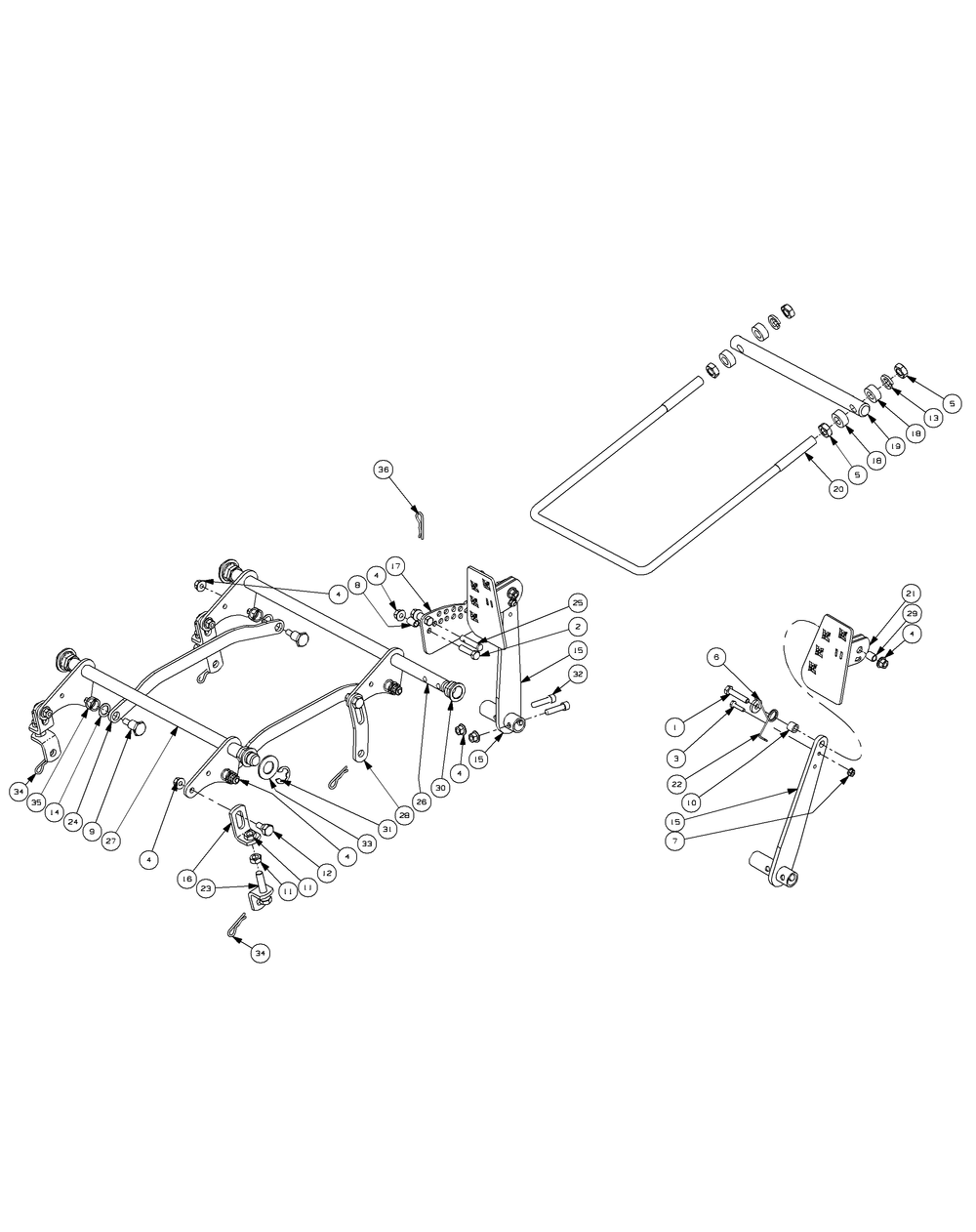 Lift Assembly Diagram and Parts List for Z-FORCE44 17AH3AGL-17AH3AGL709-17AH3AGL710 Cub Cadet Lawn Tractor